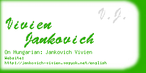 vivien jankovich business card